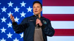 Elon Musk speaks during an America PAC town hall on October 26 in Lancaster, Pennsylvania.