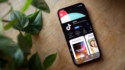 TikTok is seen in the app store of an iPhone on January 8, 2025.