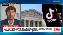 <p>CNN's Rahel Solomon speaks with Josh Constine, a tech expert and Venture Partner at VC firm SignalFire, about the U.S. Supreme Court hearing arguments on the TikTok ban.</p>