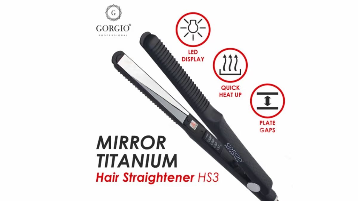 Gorgio Hair  Gorgio Professional Mirror Titanium Hair Straightener HS3