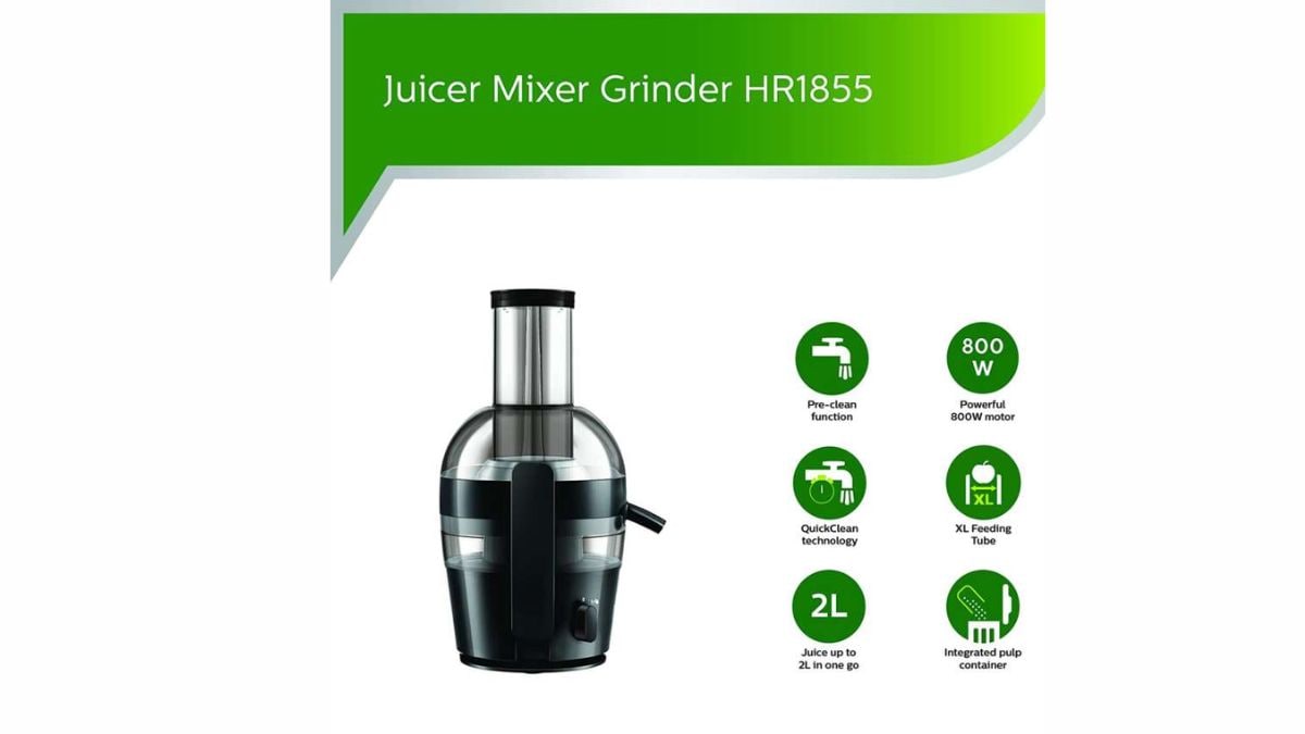 Philips Black HR185570 2 L Juicer Philips Black HR1855/70 2 L Juicer