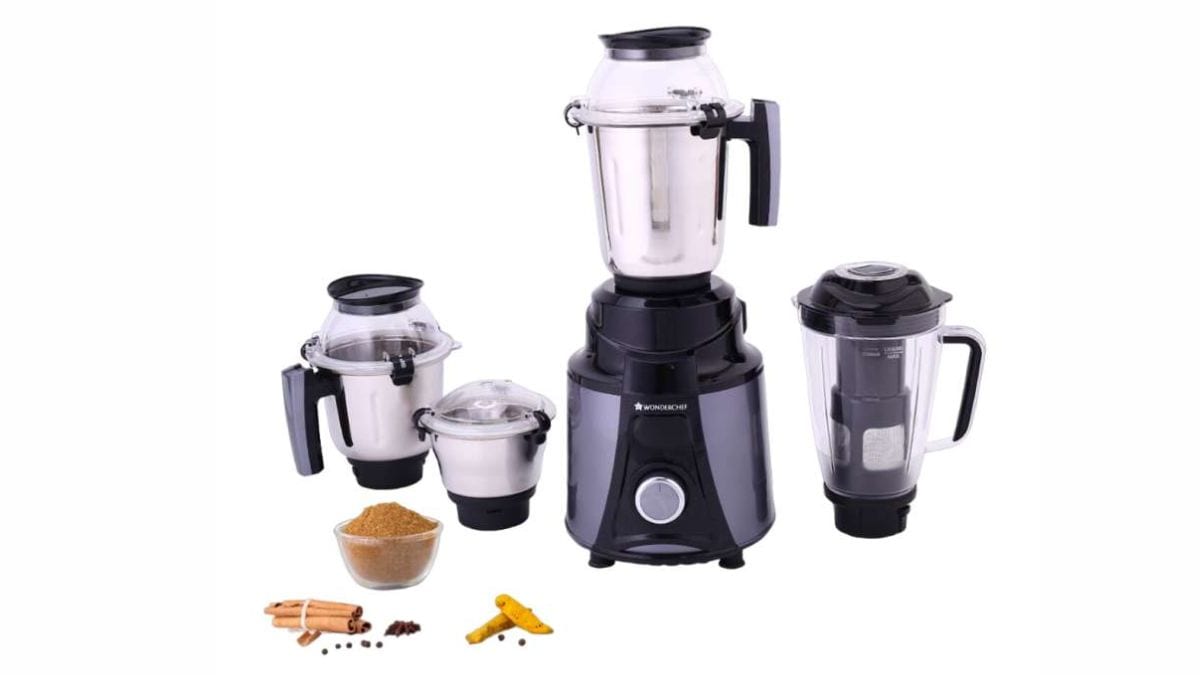 Wonderchef Galaxy 4 Pcs Grey Mixer Grinder Wonderchef Galaxy 4-Pcs Grey Mixer Grinder